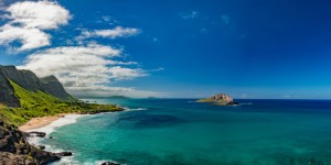 oahu east coast landscape panorama